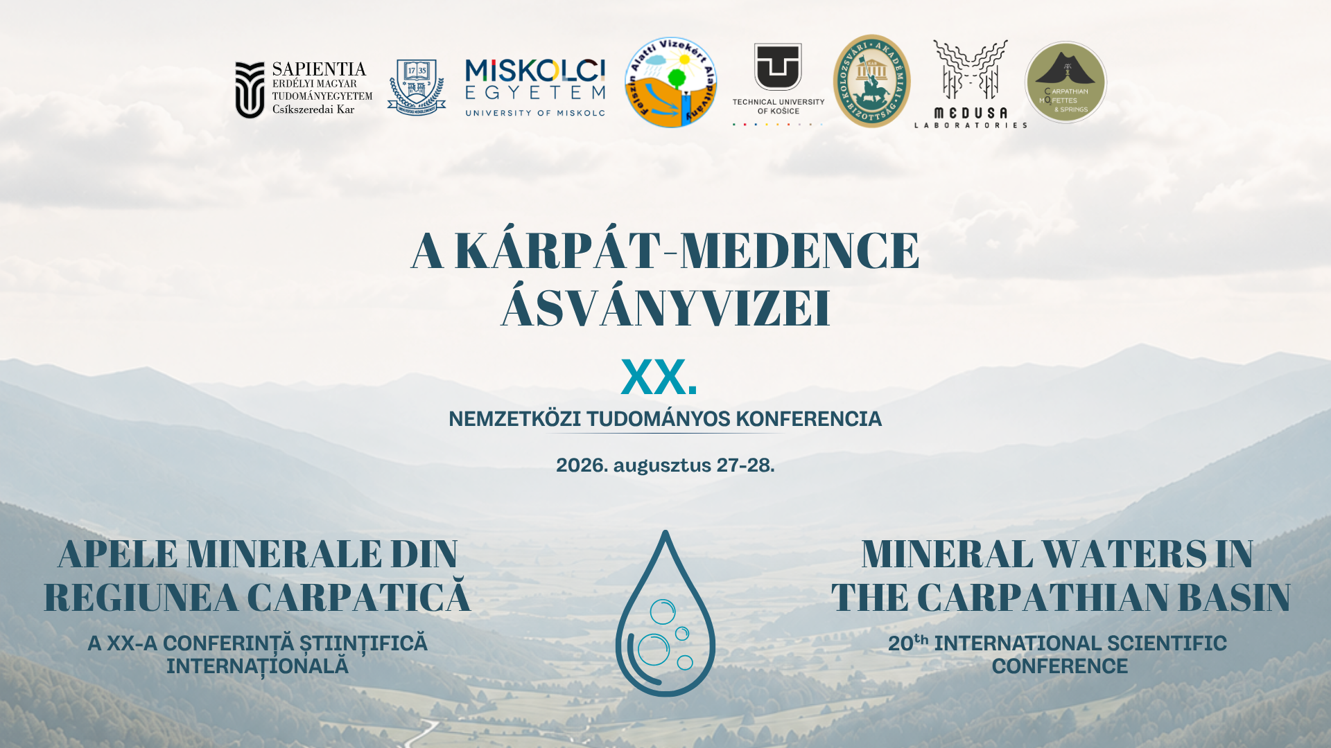 A Kárpát-medence ásványvizei - XX. Nemzetközi Konferencia