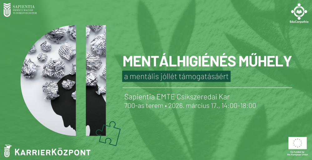 Mentálhigiénés műhelyt szervez a KarrierKözpont – a mentális jóllét támogatásáért