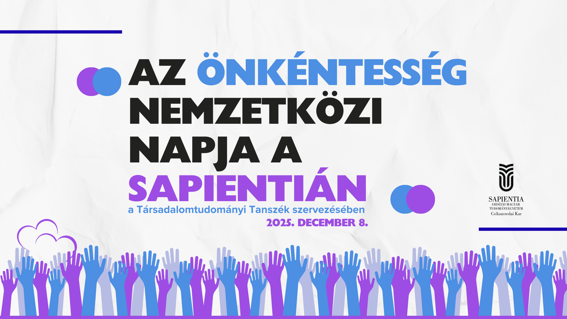 A II. Önkéntesség Nemzetközi Napja a Sapientián