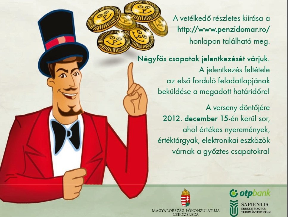 Pénzidomár - gazdasági vetélkedő középiskolásoknak