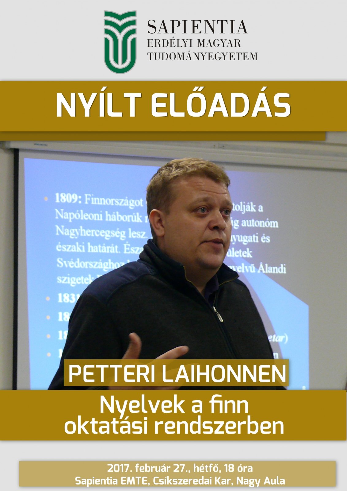 Petteri Laihonnen előadása: Nyelvek a finn oktatási rendszerben