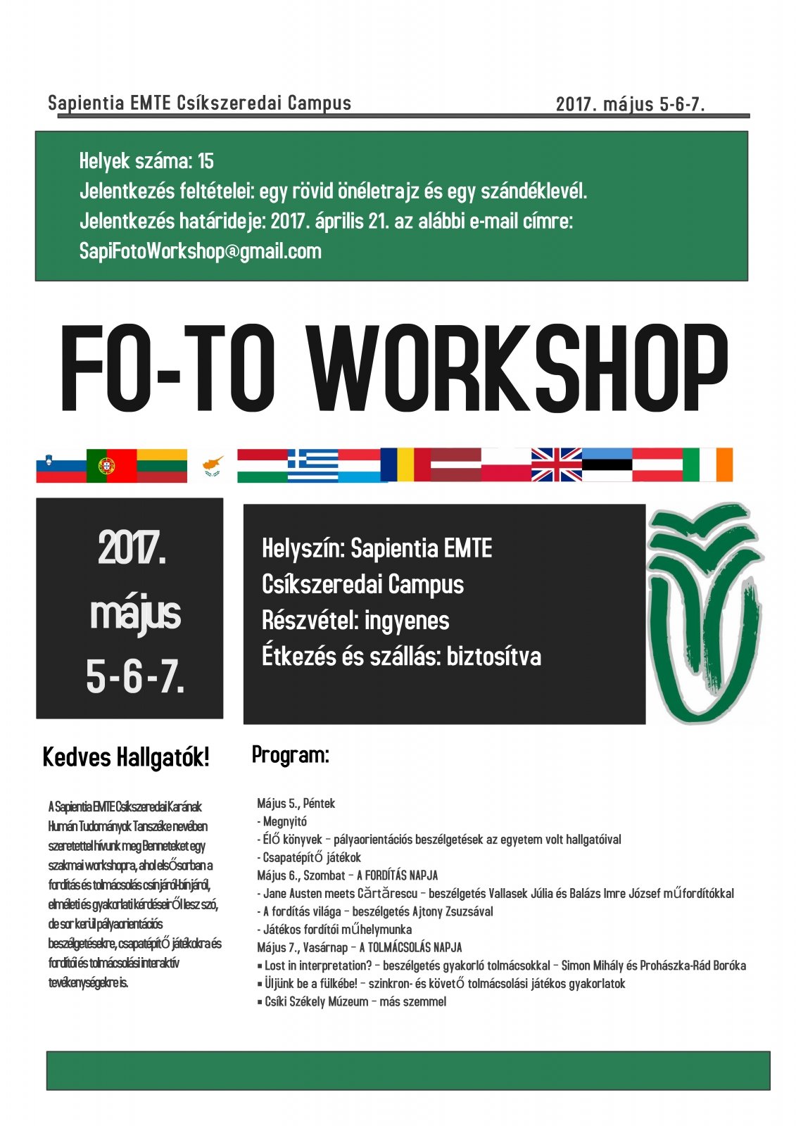 FO-TO workshop hallgatóinknak