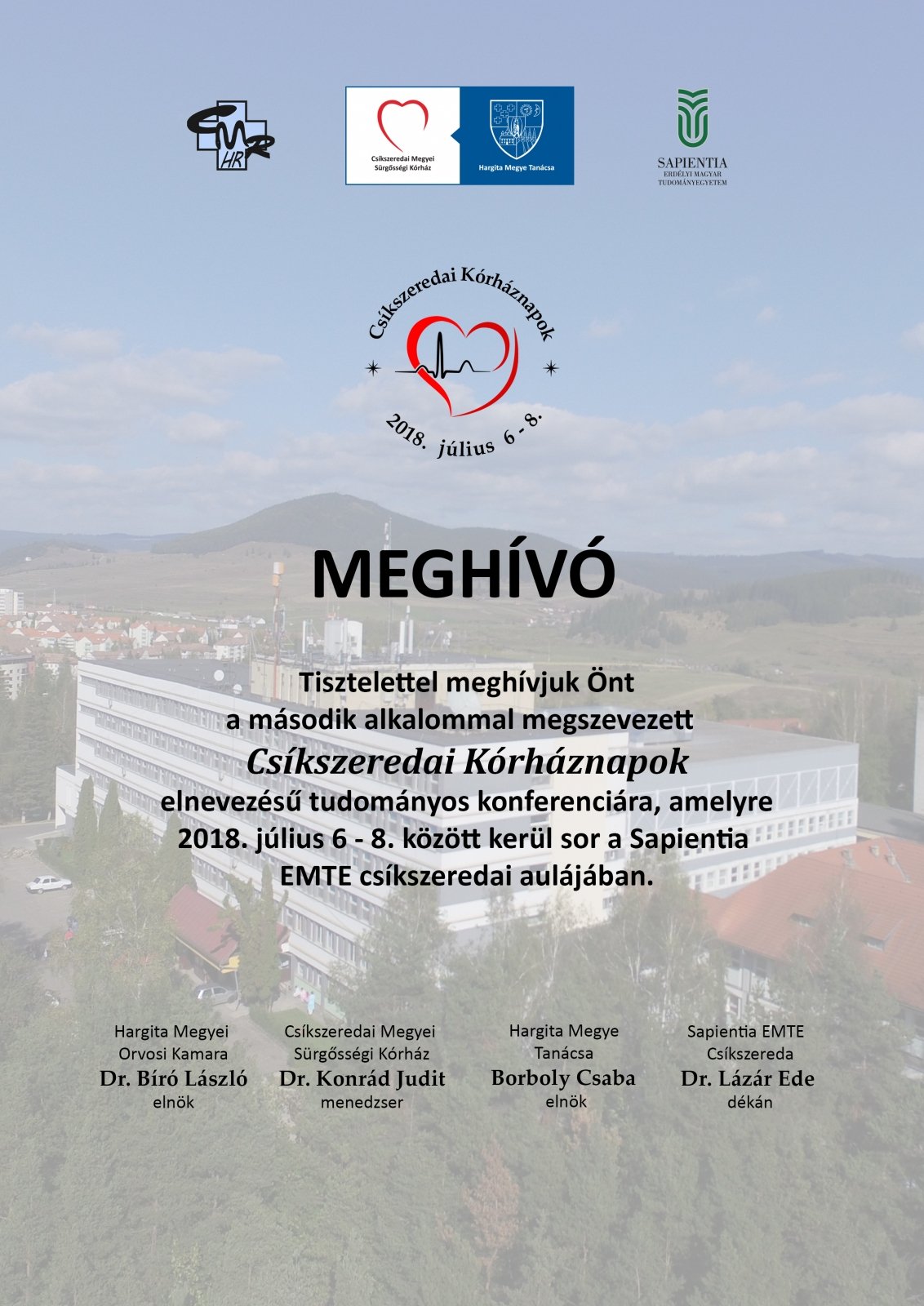 Csíkszeredai Kórháznapokon adnak elő oktatóink