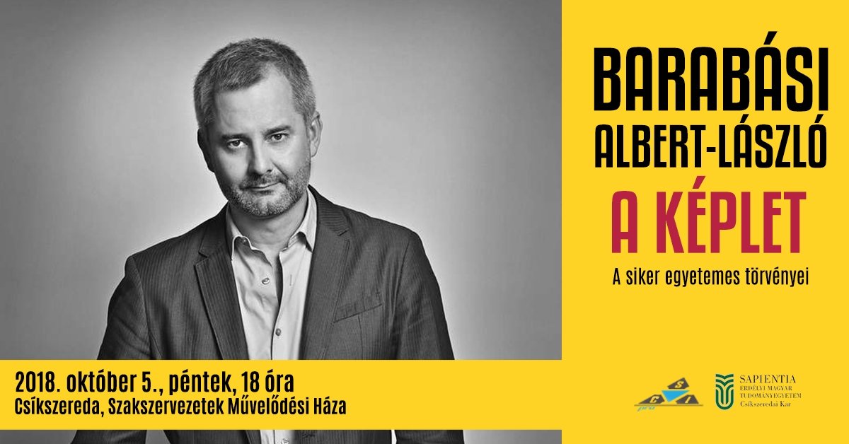 Barabási Albert-László: A képlet - könyvbemutató és előadás