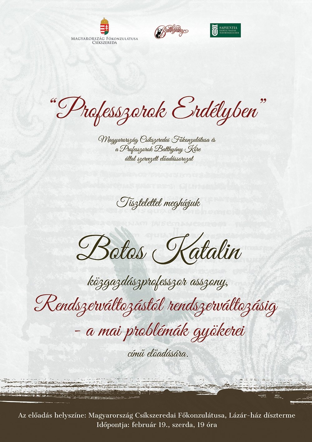 Professzorok Erdélyben következő előadása