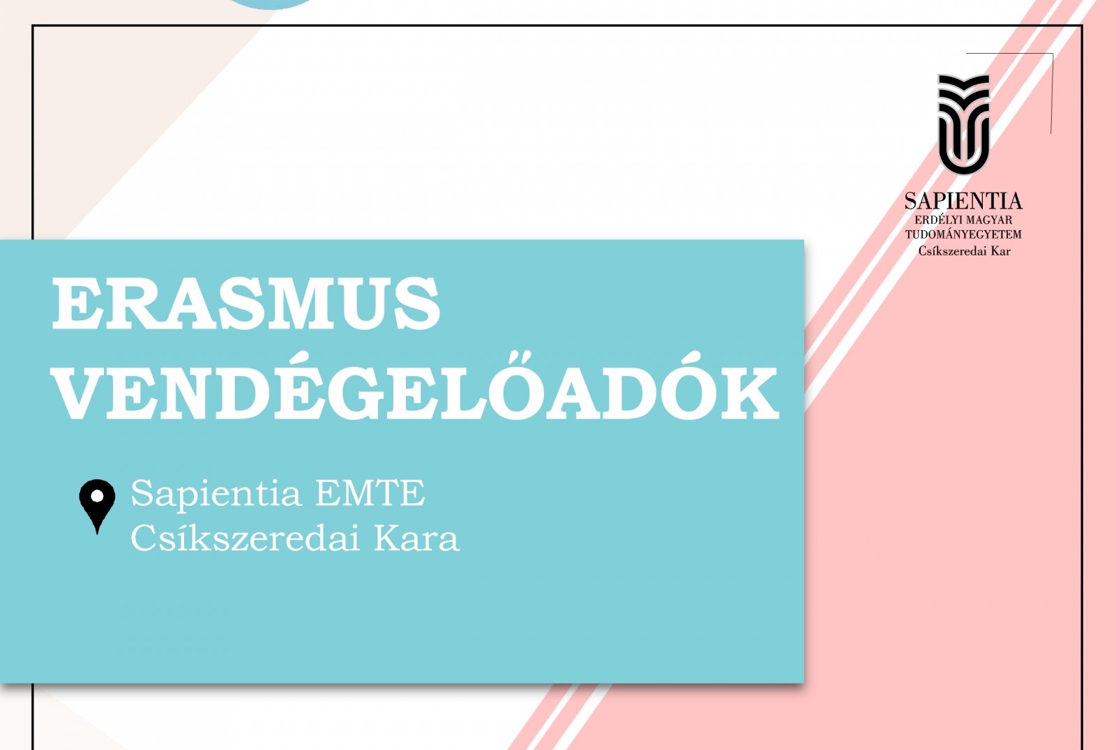Erasmus vendégelőadók érkeznek