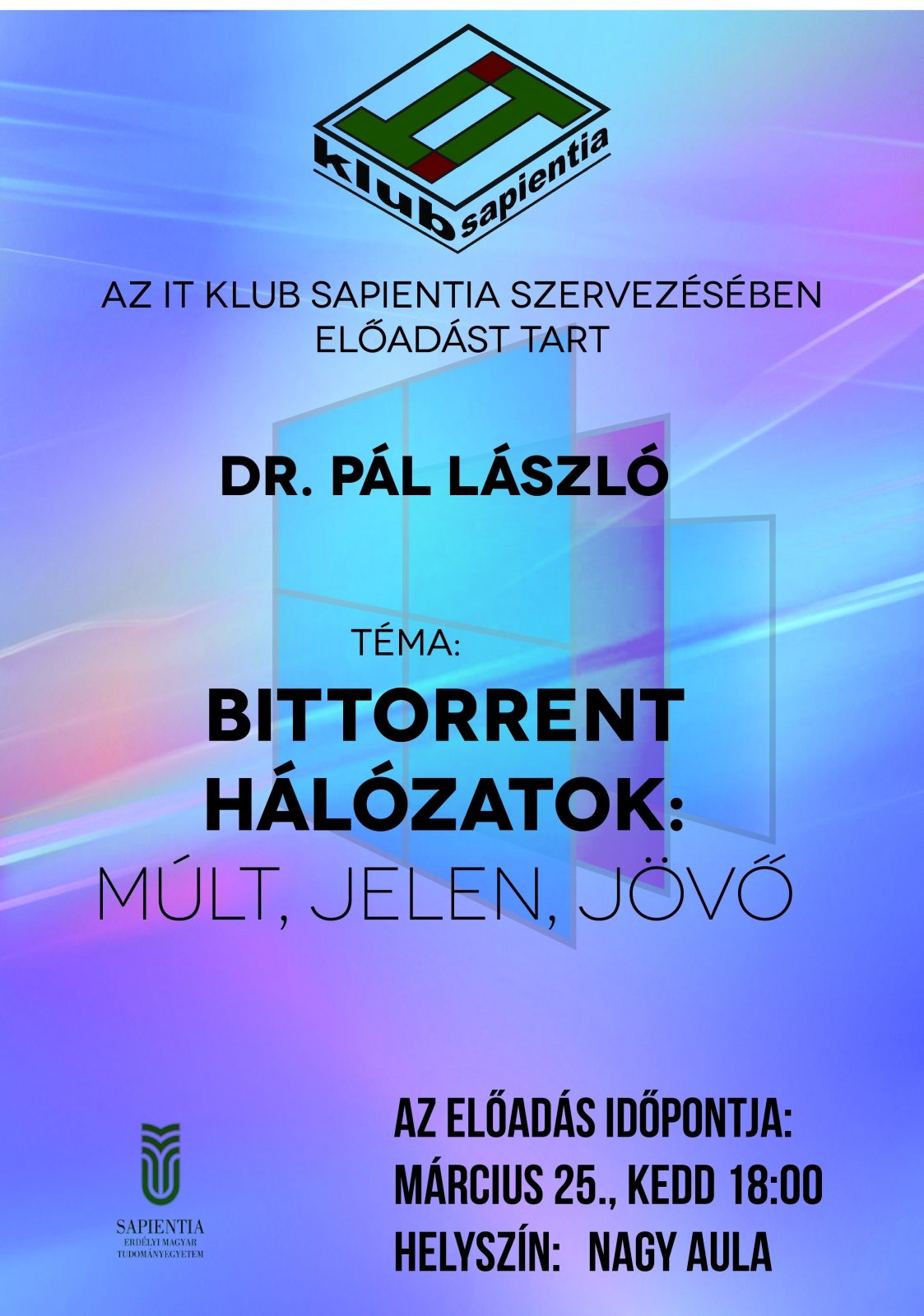 Előadás az IT Klub szervezésében